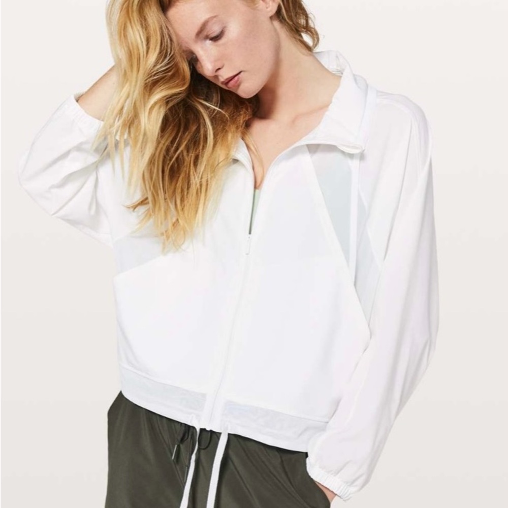 Lululemon Get Going jacket in white